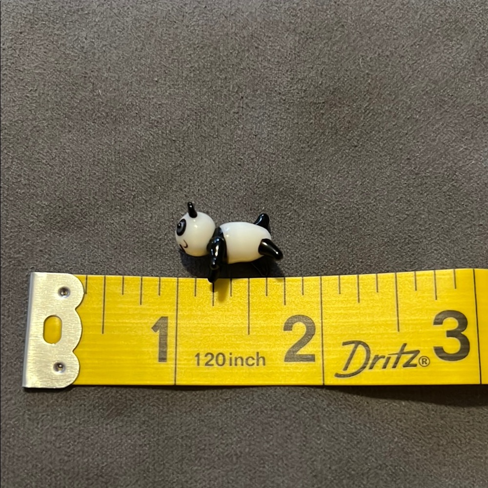 World’s Smallest Cute Glass Tiny Panda. NEW